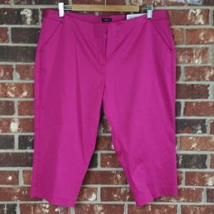 Worthington Pink Modern Fit Petite Cropped Pants